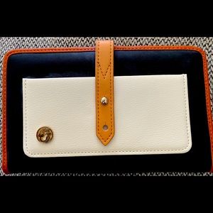 New Spartina 449 black wallet with brown trim